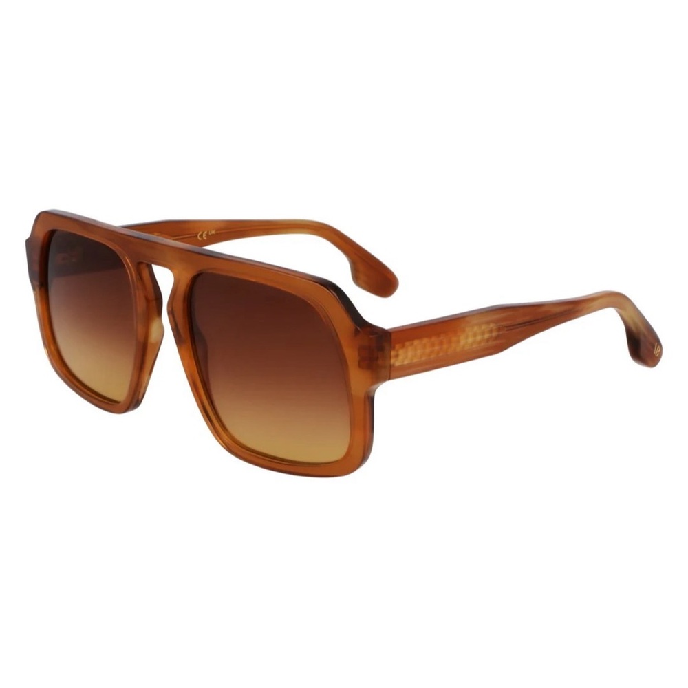 NWT Victoria Beckham Havana Brown Squared Aviator Sunglasses